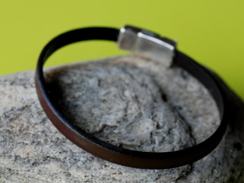 Men Bracelet Personalized Engraved Inside Leather Custom Etsy