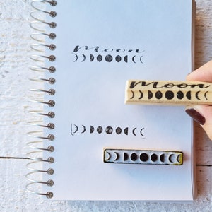 Moon phases Stamp, diary and decoration, for moon lovers, to always know the phases of the moon