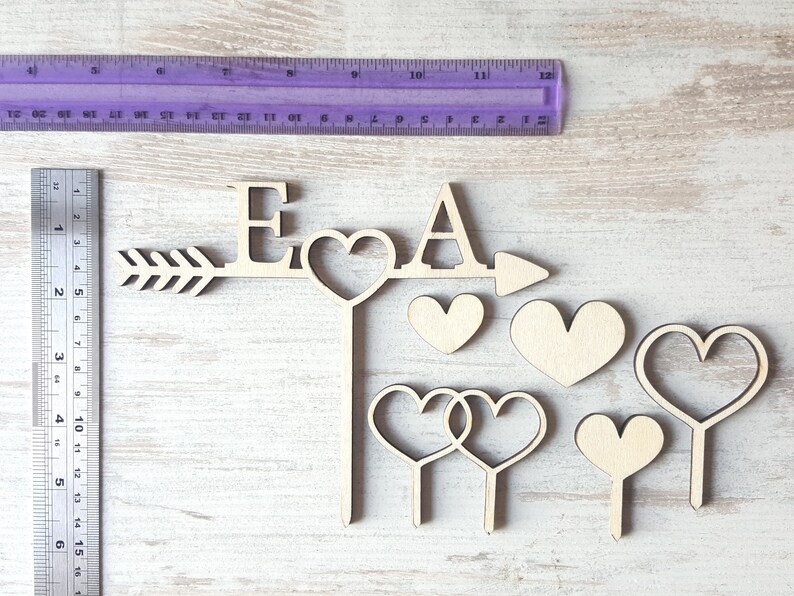 wedding wooden caketopper for bride and groom Wedding Caketopper caketopper with initials Monogram Cake Topper customizable caketopper