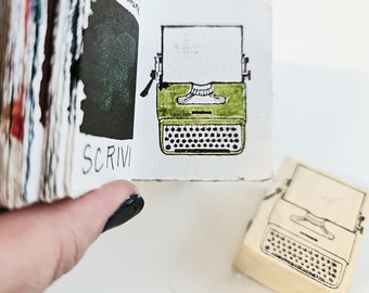 Typewriter stamp, decorative stamp, for scrapbooking and greeting cards