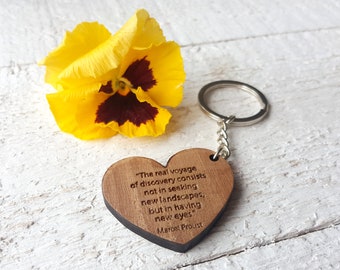 Personalized keychain heart, wooden keyring,  Keychain, Wooden Keyring, Personalized Gift, Gift For Him,  Gift For Her, gift colleagues