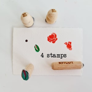 Poppies stamp a kit of stamps for bunch of flowers and flowery meadow for scrapbooking 4 Timbri