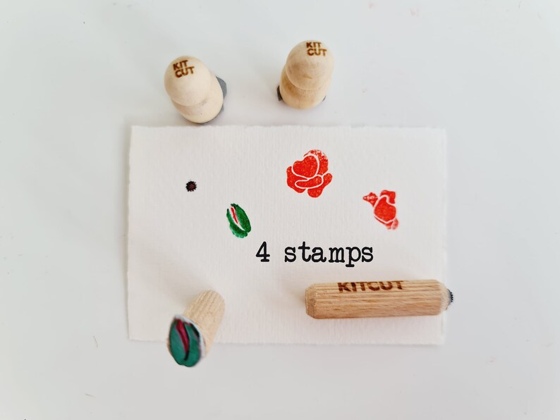 Poppies stamp a kit of stamps for bunch of flowers and flowery meadow for scrapbooking 4 Timbri