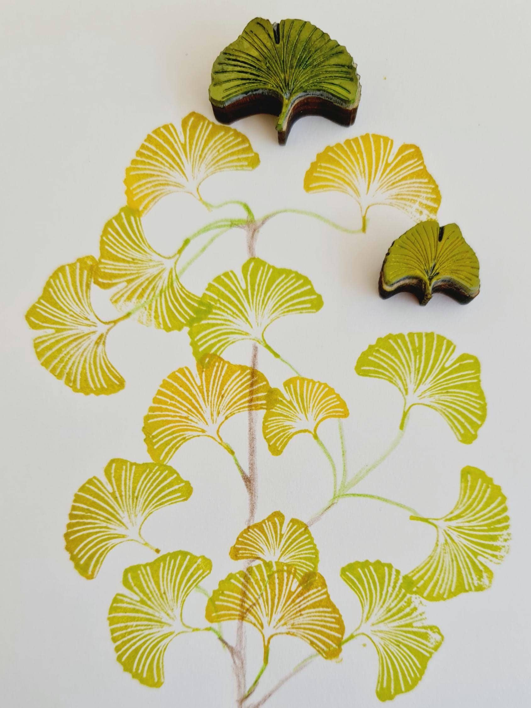 22 Timbri Fiori E Foglie In Legno - Per Scrapbooking, Argilla, Cartoline - Foto 5