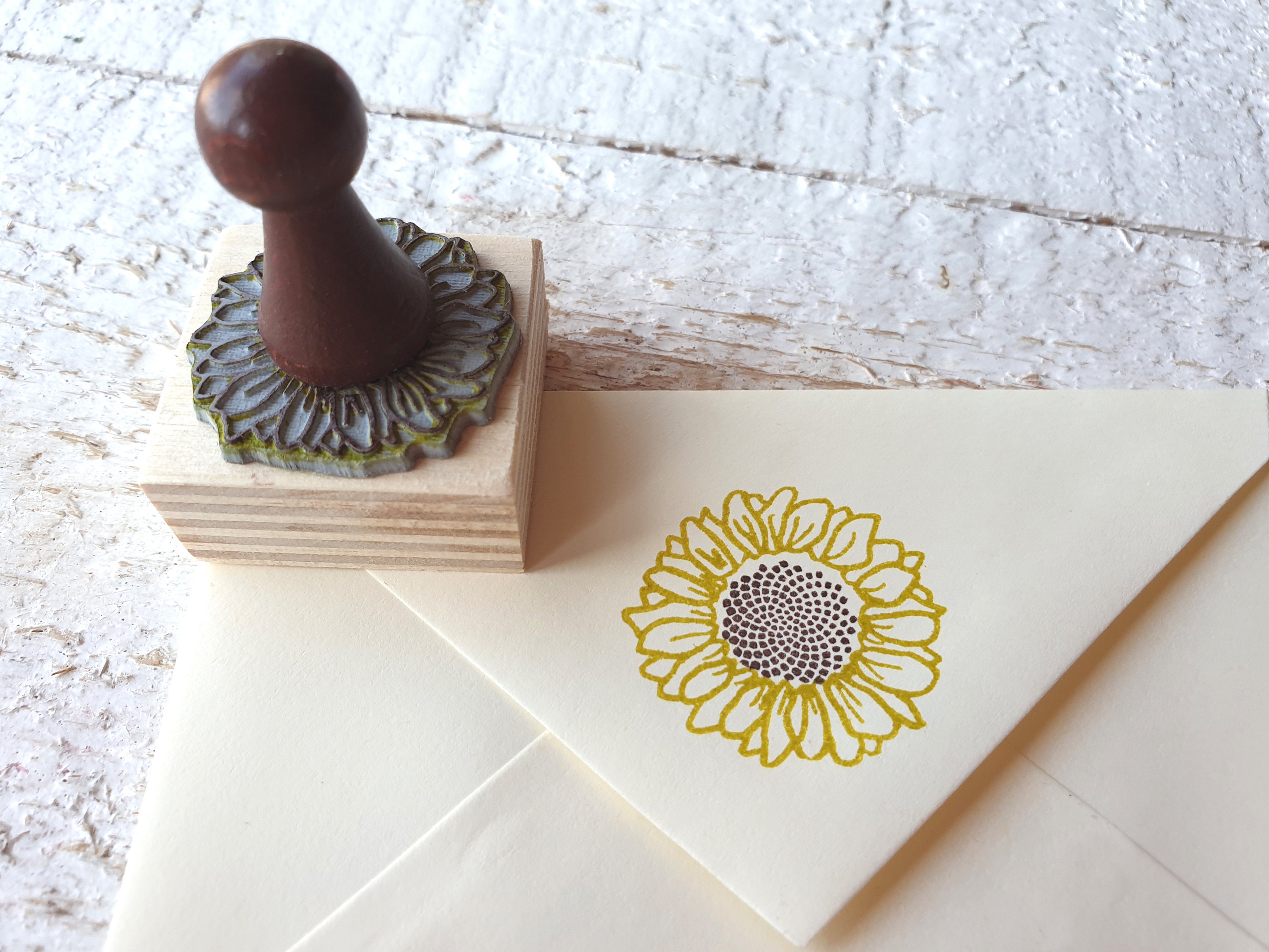 Sunflower Stamp Two Stamps to Compose a Field of Sunflowers Etsy Ireland