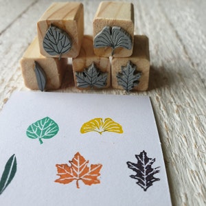 Kit de sellos de hojas, mini sellos, sellos de goma, mini sellos decorativos, un sello o kit de sellos, hojas de sellos, folletos