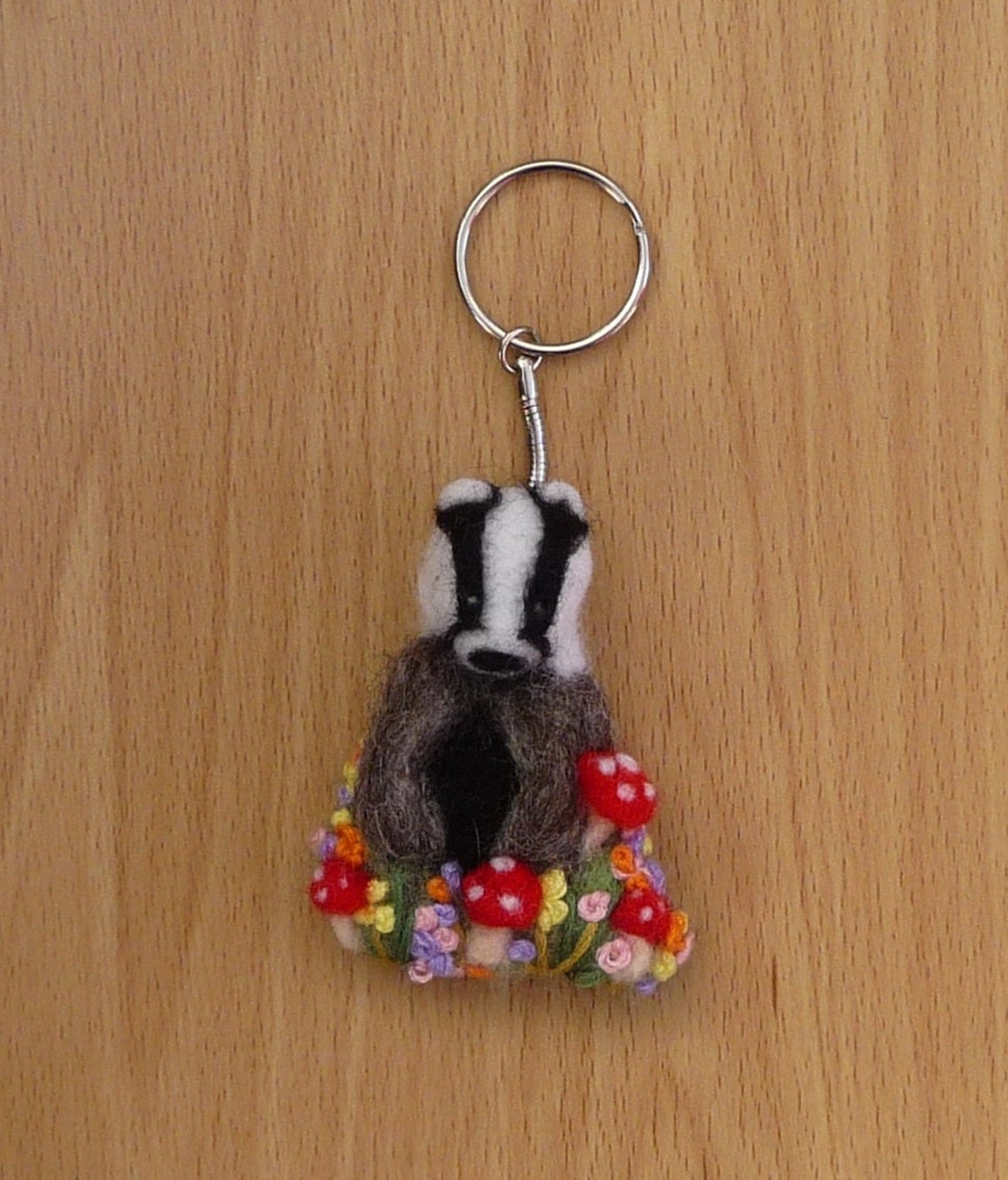 Badger Keyring Badger Keychain Badger Key Fob Felt Badger Etsy UK