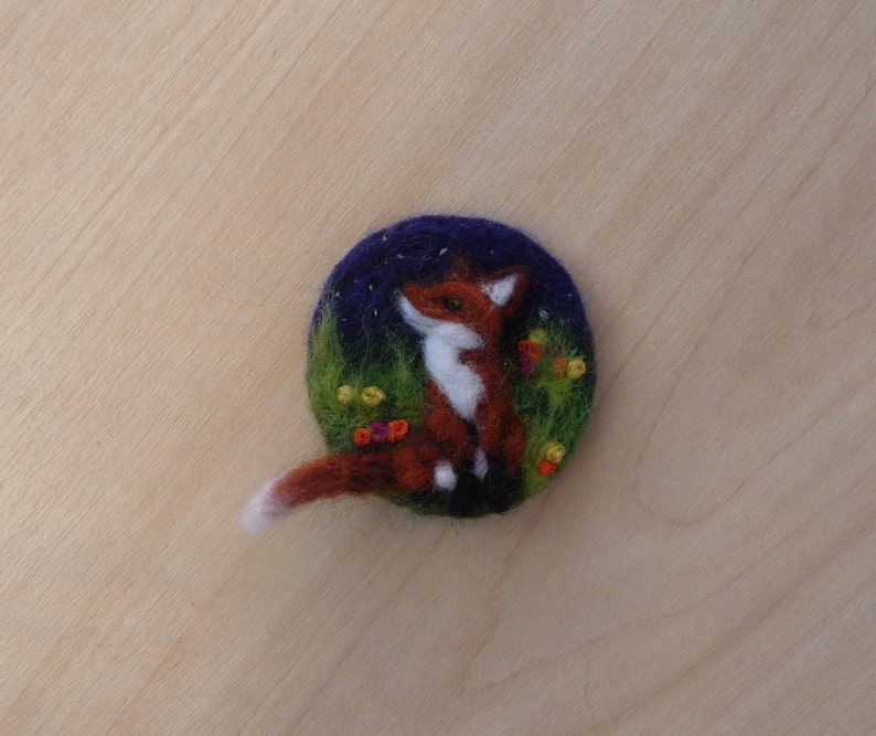 Fox Brooch Fox Jewellery Fox Pin Felt Fox Brooch Etsy UK