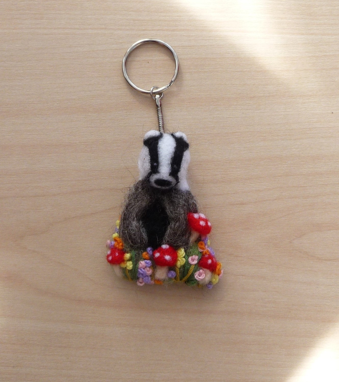 Badger Keyring Badger Keychain Badger Key Fob Felt Badger Etsy UK
