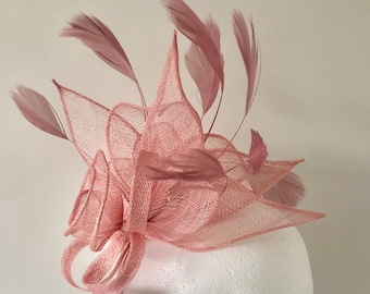 Pink, light pink, baby pink, blush, blush pink, Fascinator, hat, Fascinators, Fascinator hat, wedding, races, ascot, derby, hair accessory