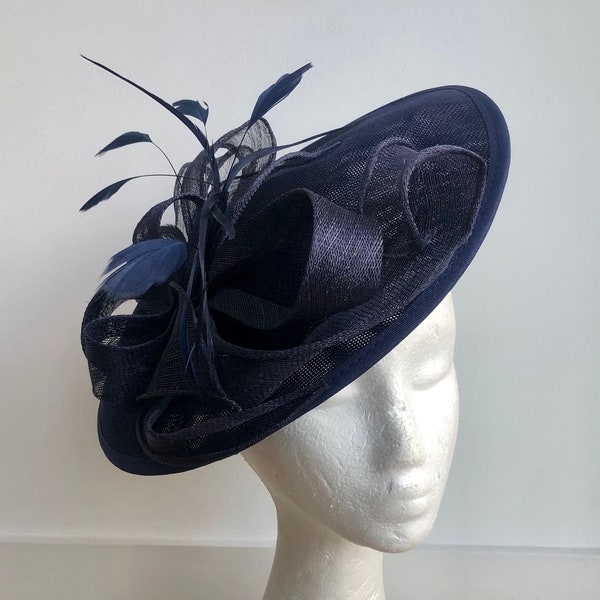 Navy blue Fascinator, navy blue Fascinator hat, Fascinator, blue, Fascinators, Fascinator hat, Fascinator, derby hat, wedding Fascinator