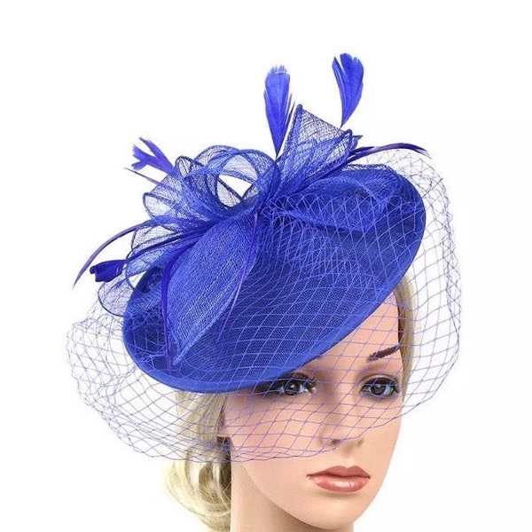 Royal blue Fascinator hat, cobalt blue Fascinator, Fascinators, Fascinator, Fascinator hat, royal blue hatinator, royal blue derby hat