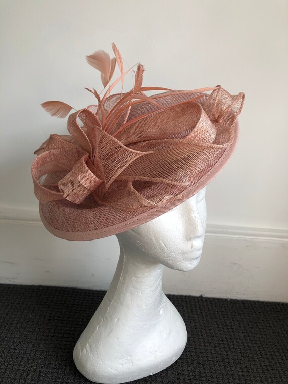 Blush Fascinator Hat Dusky Pink 