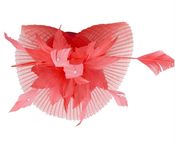 coral hats and fascinators