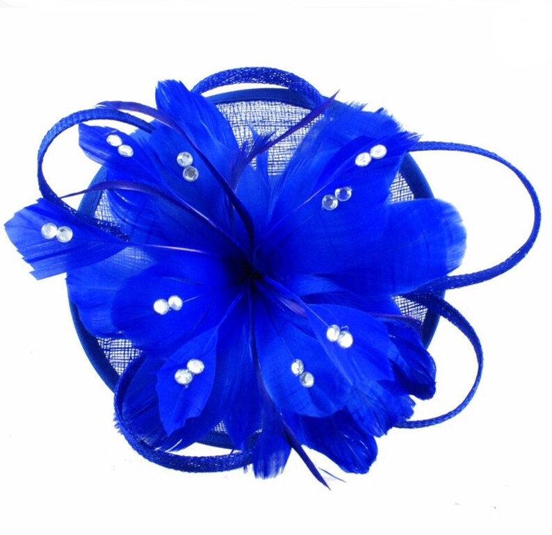 cobalt blue hair fascinator