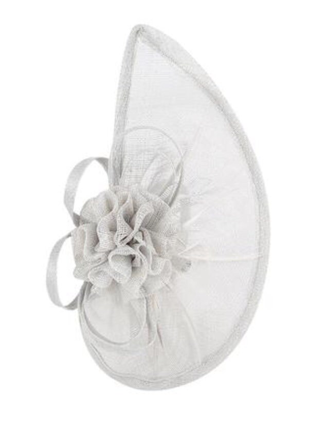 Grey Silver Silver Grey Fascinator Hat 