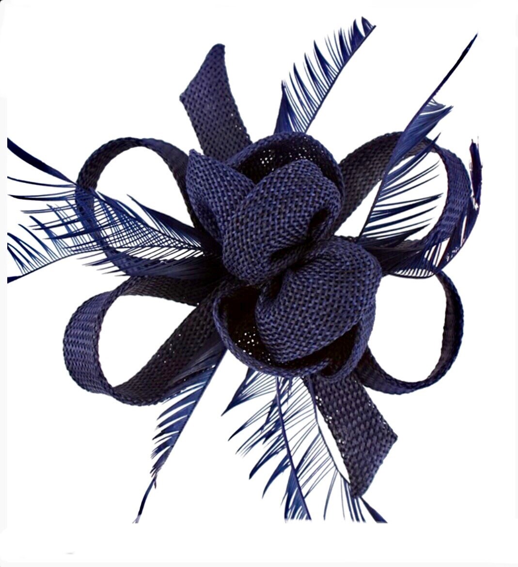 Navy Navy Fascinator Navy Blue 