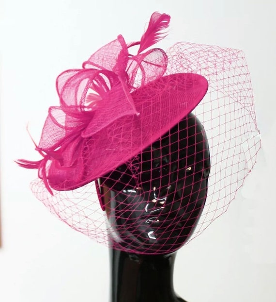 Pink Hot Pink Hot Pink Fascinator 
