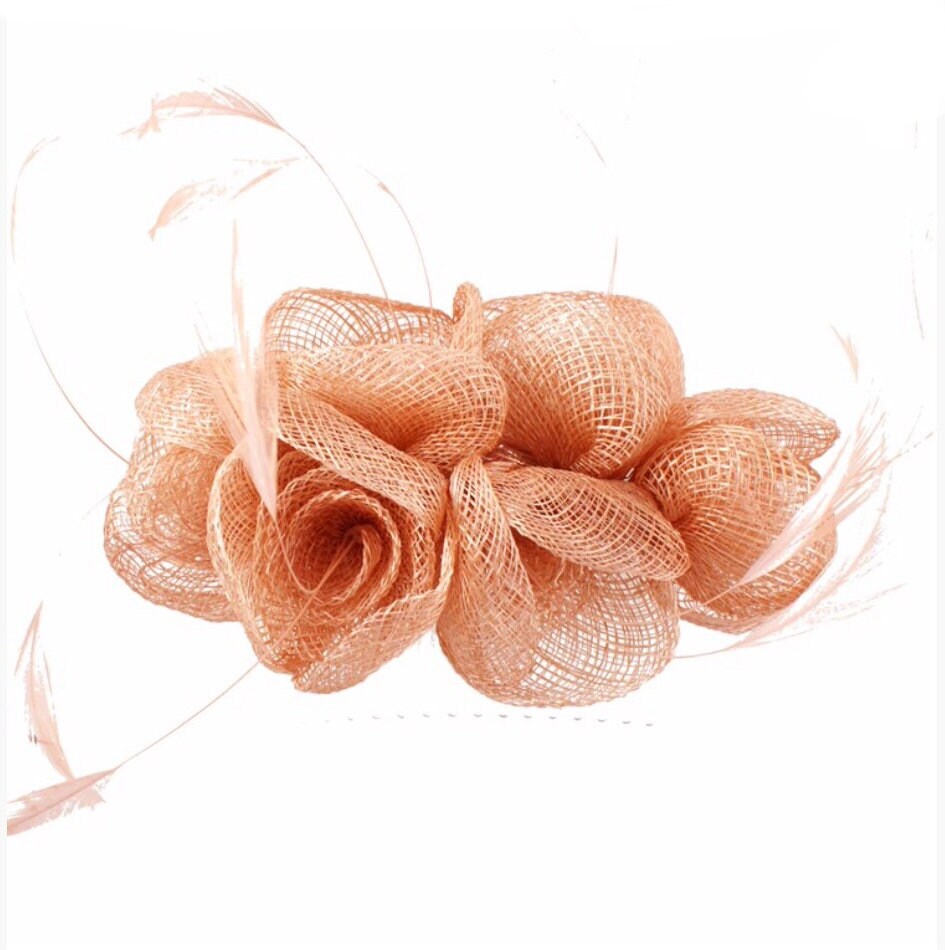 Nude Neutral Peach Natural Fascinator 