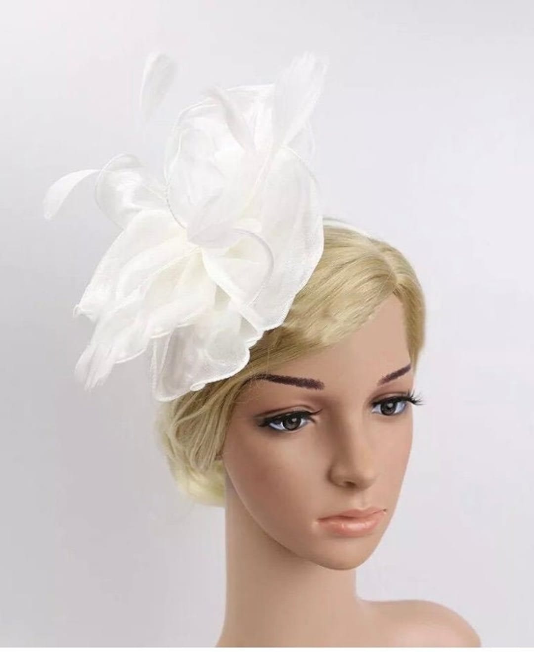 White White Fascinator White Fascinator Hat Fascinators Etsy