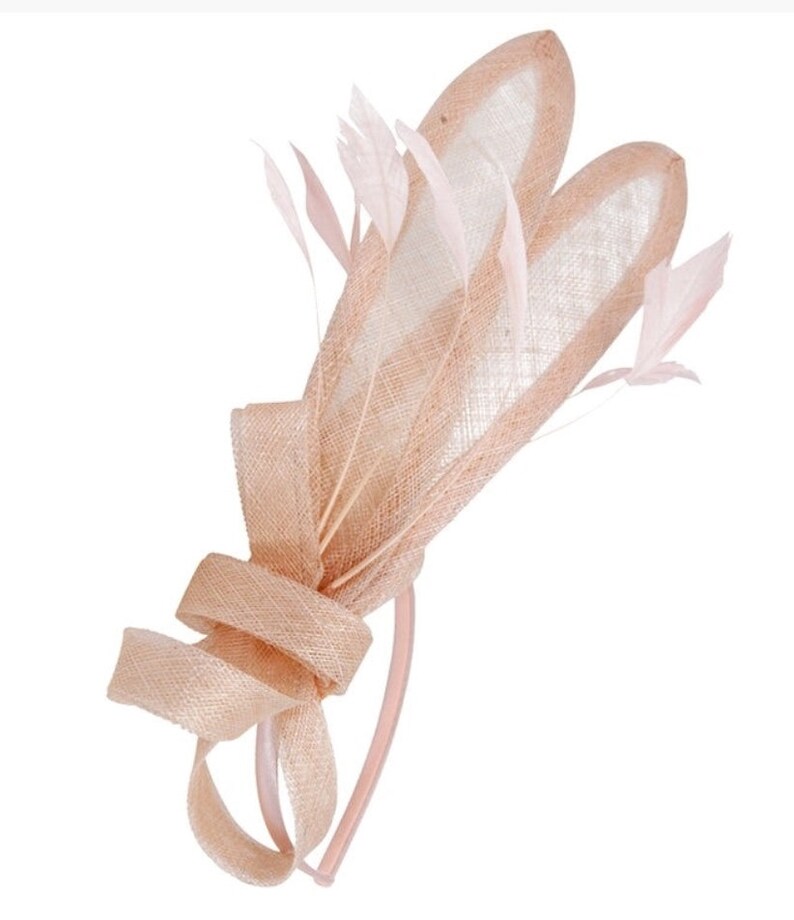 peach Fascinator fascinators nude 