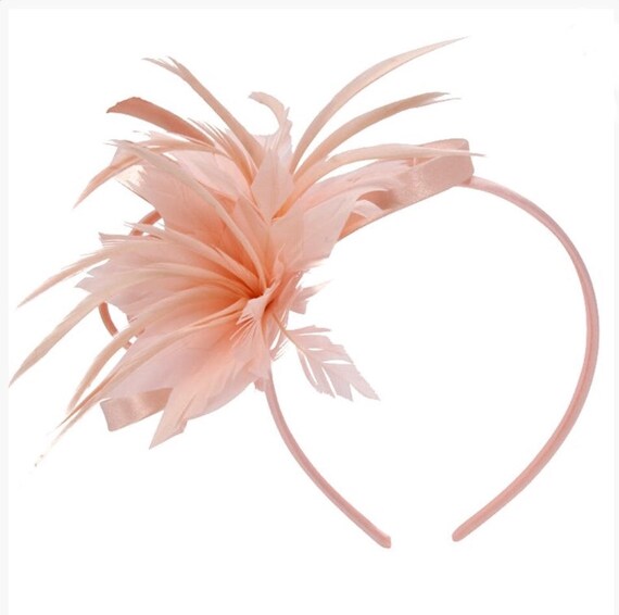 Peach Nude Orange Fascinator 