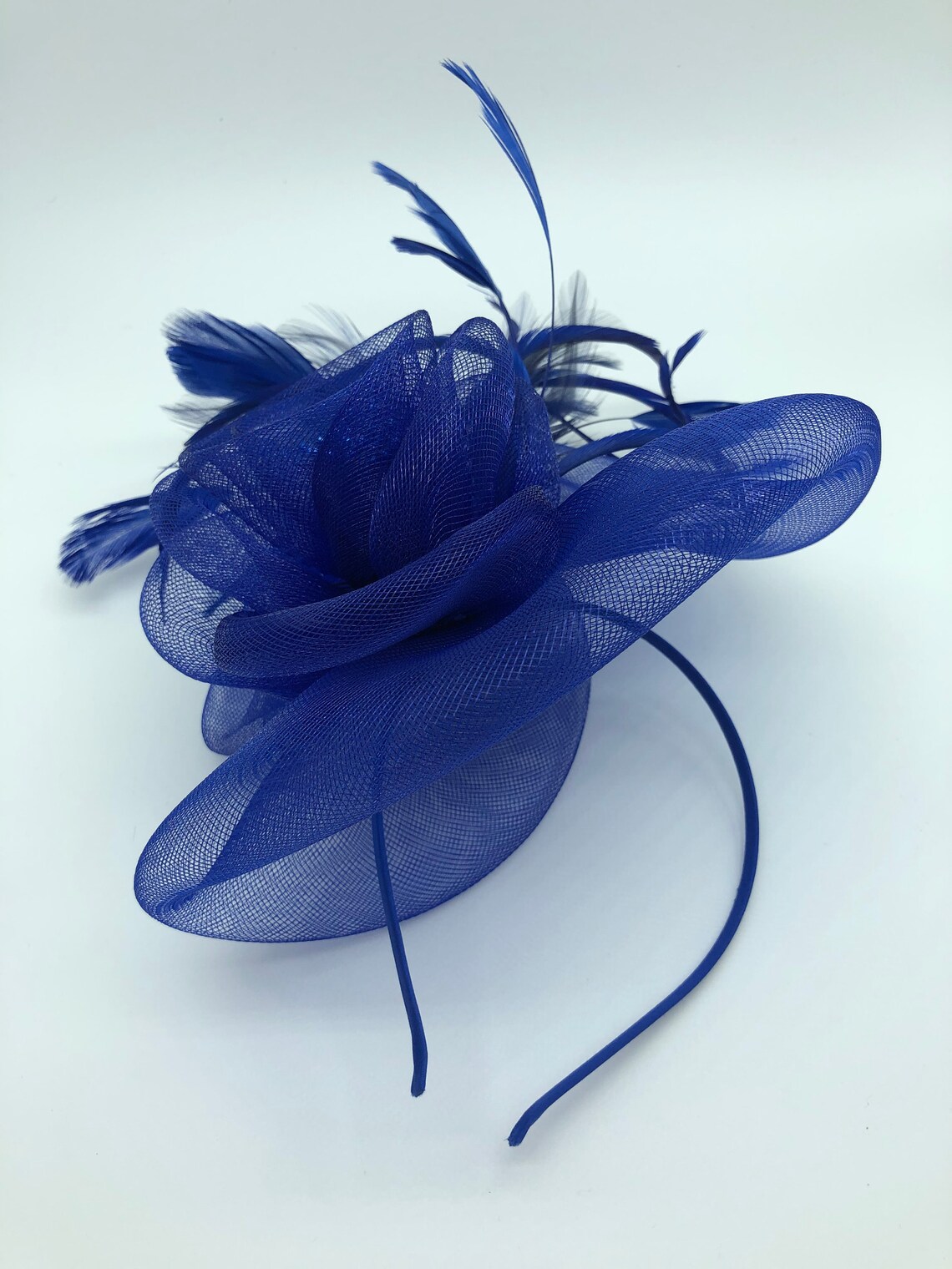 Royal blue Fascinator cobalt blue Fascinator Fascinators Etsy
