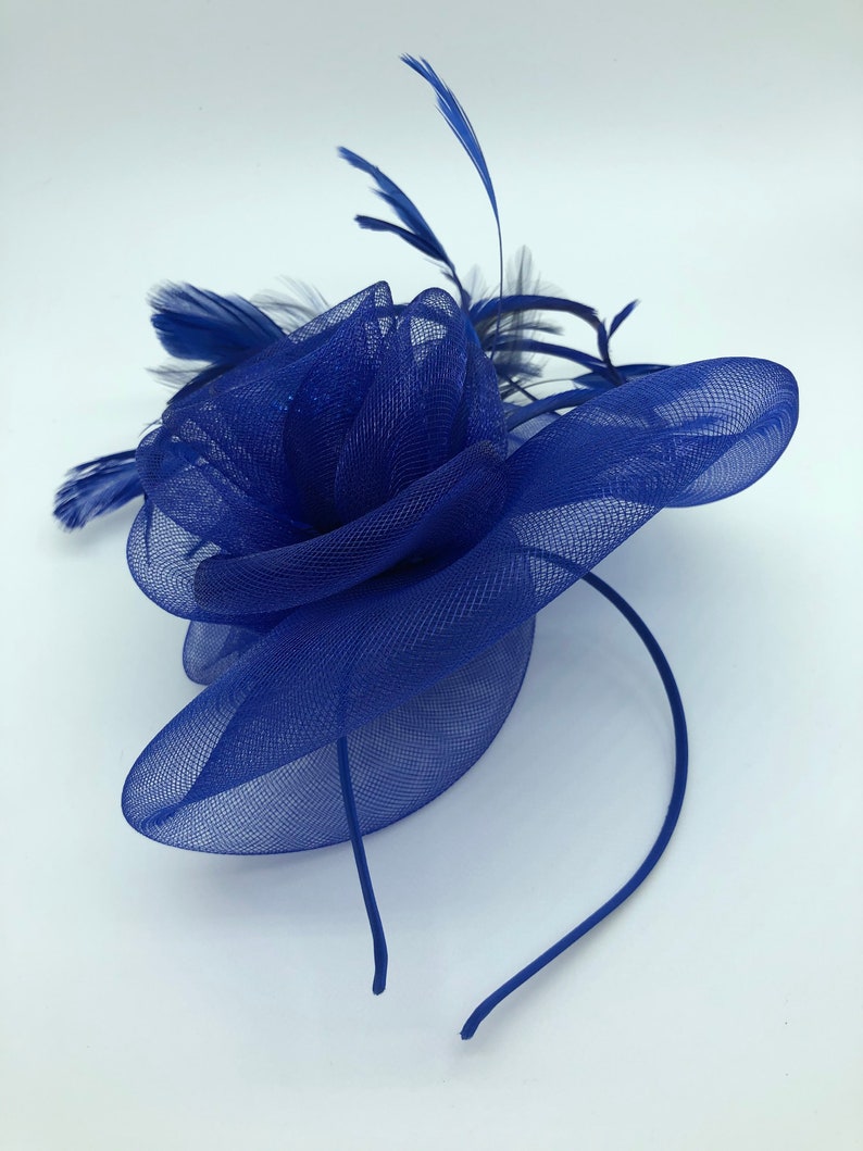 cobalt blue hair fascinator