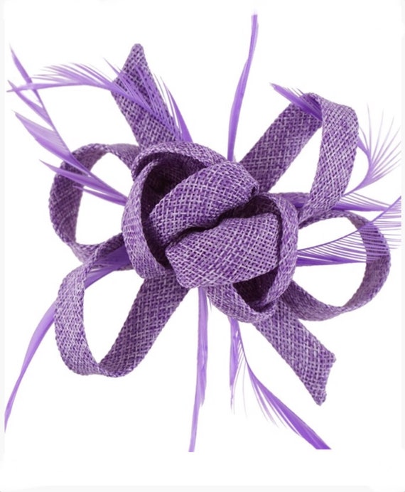 purple fascinator hats