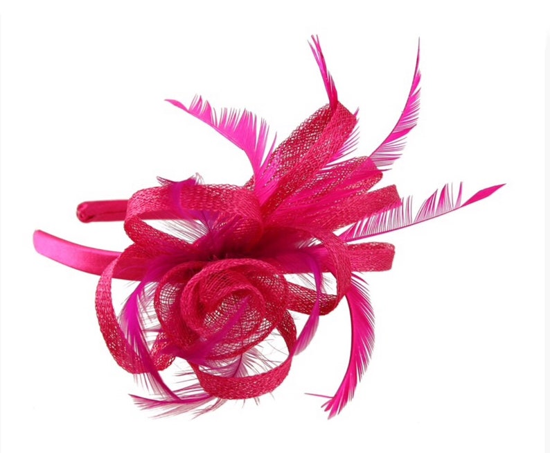 Pink hot pink bright pink Fascinator hat fascinators Etsy