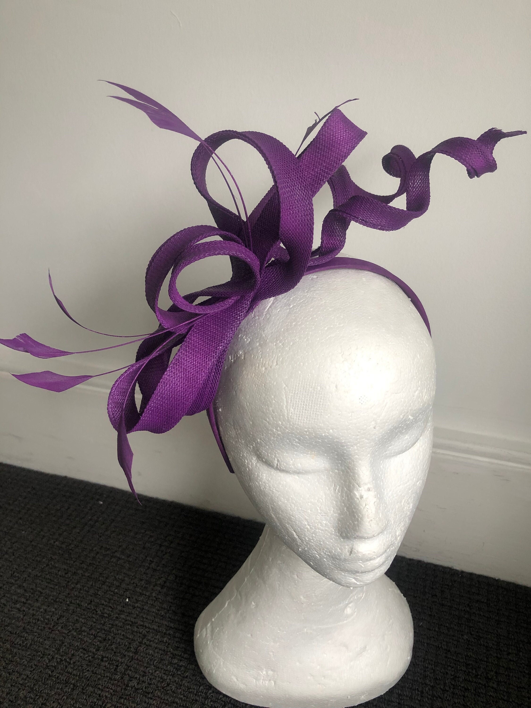 Purple Plum Mulberry Fascinator Hat 