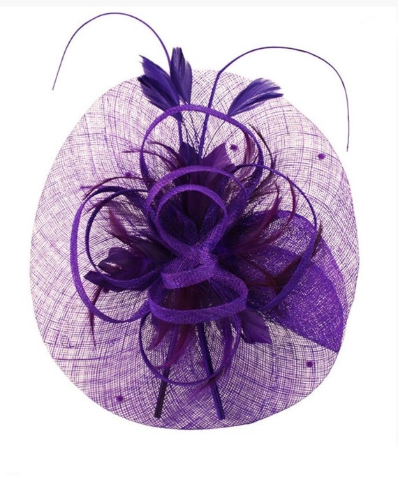Purple fascinator Clearance