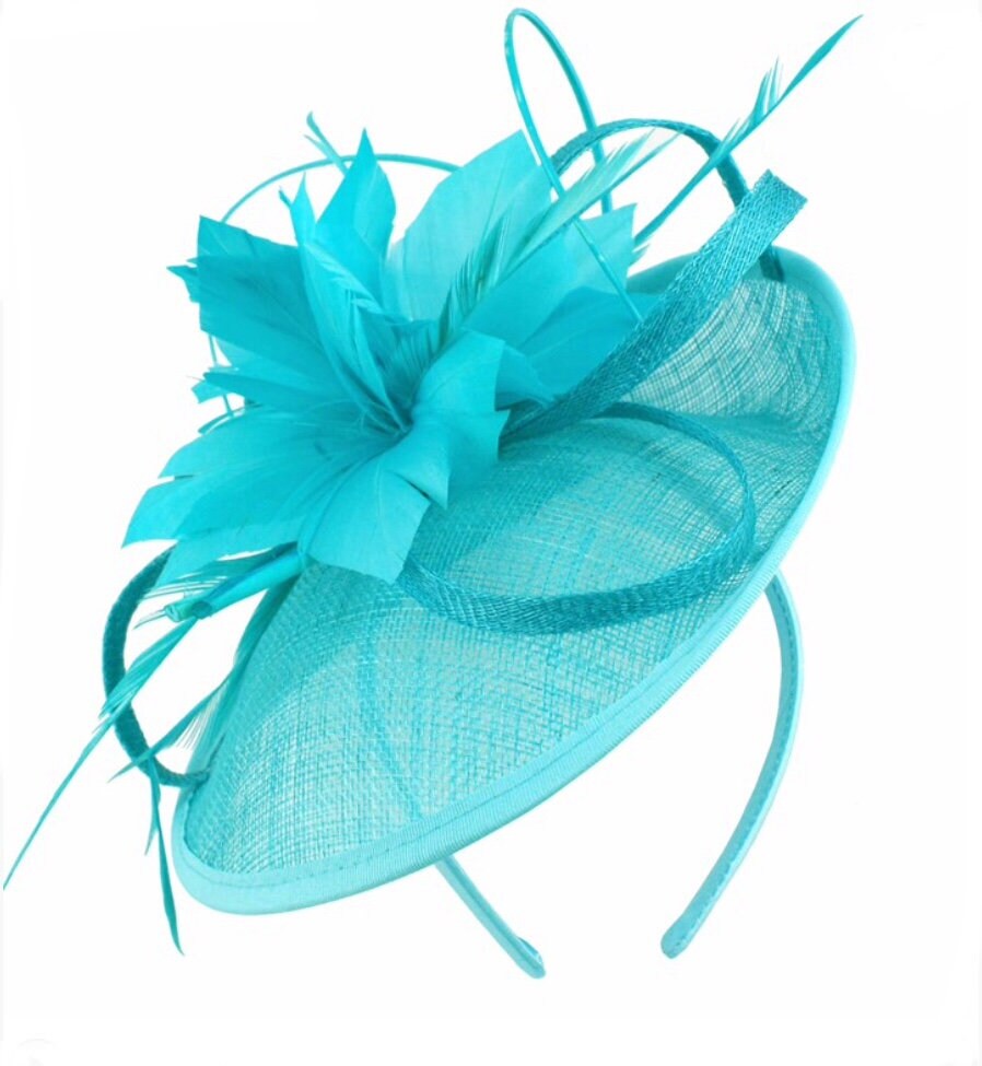 Aqua Mint Teal Turquoise Fascinator 