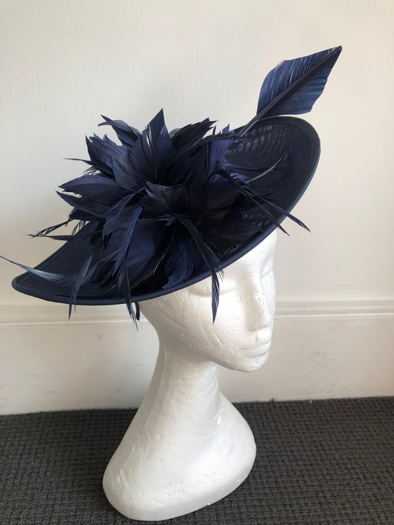 Navy Navy Blue Navy Fascinator 