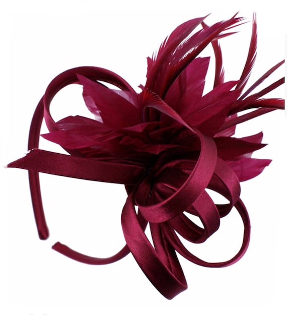 burgundy hats and fascinators