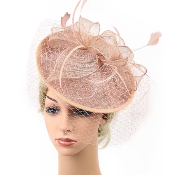 Blush Fascinator hat, Dusky pink Fascinator hat, light pink, baby pink, blush derby hat, Fascinator, Fascinators, Fascinator hat,