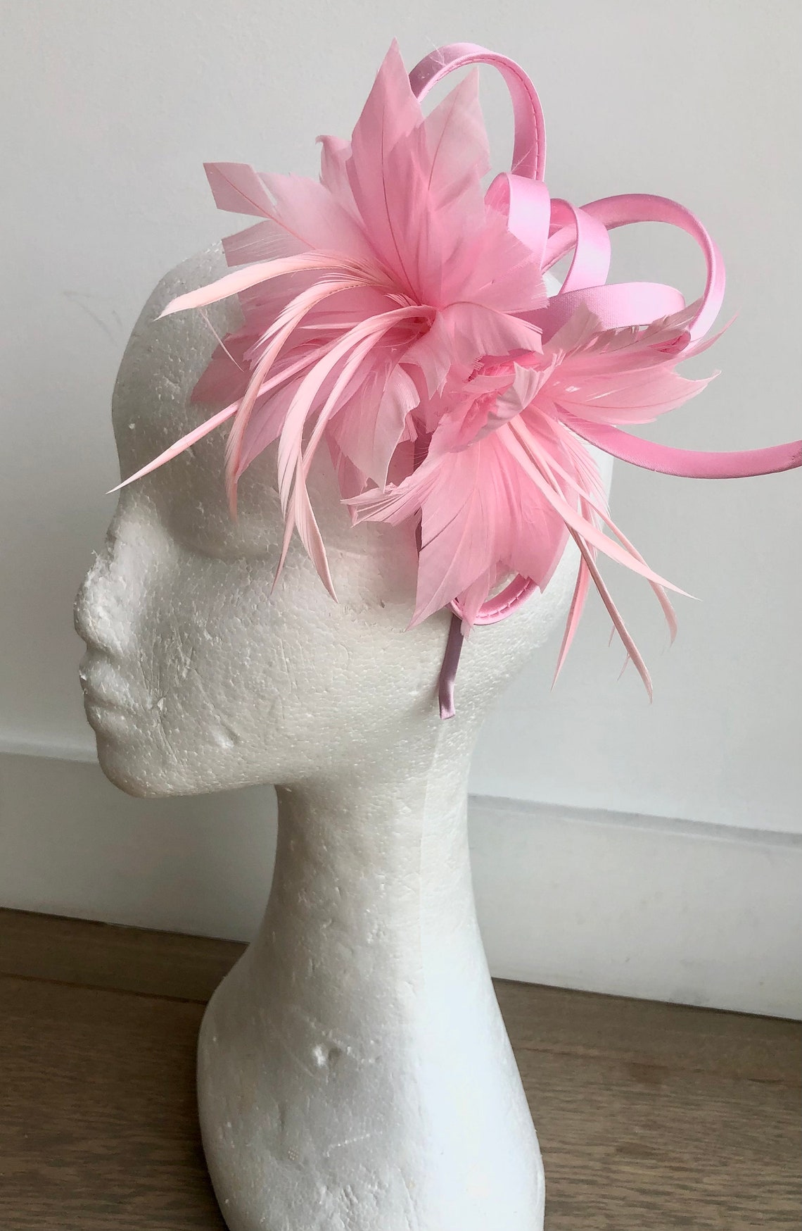 Light Pink Blush Pink Baby Pink Fascinator Fascinators Etsy UK