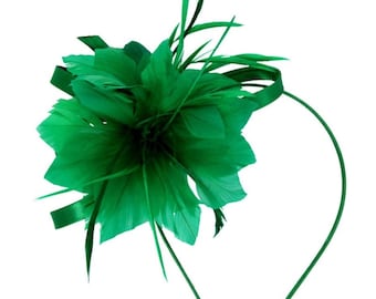 Green, apple green, grass green, forest green, vivid green, Fascinator, hat, fascinators, Fascinator hat, wedding, derby, ascot, races, bow