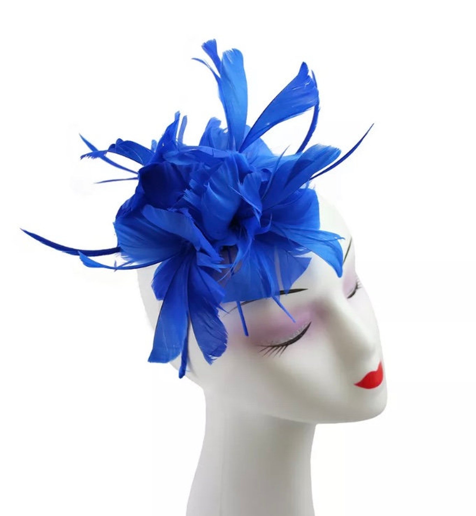 Royal Blue Fascinator Cobalt Blue Fascinator Fascinator Etsy