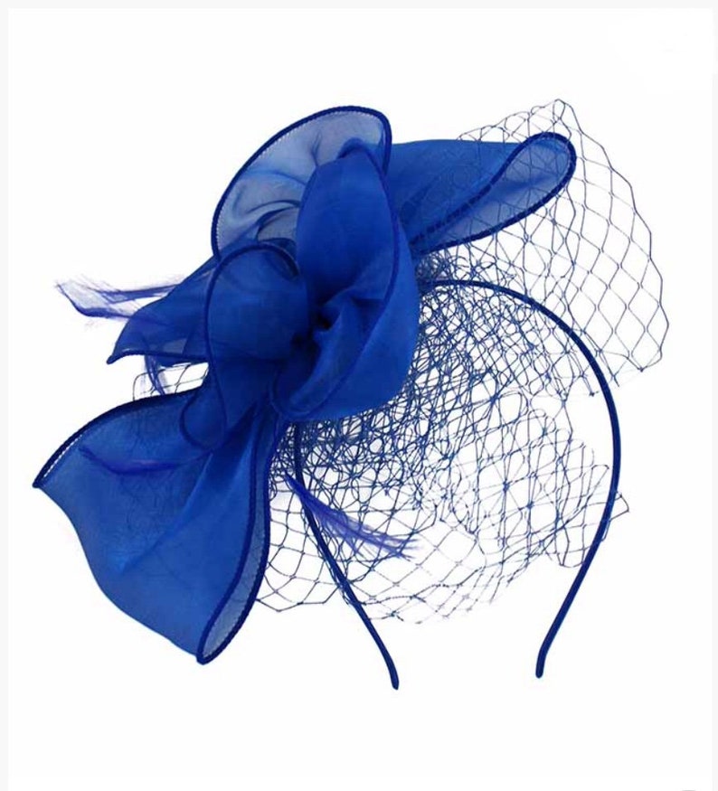 Blue Royal Blue Cobalt Blue Fascinator Hat Fascinator Etsy