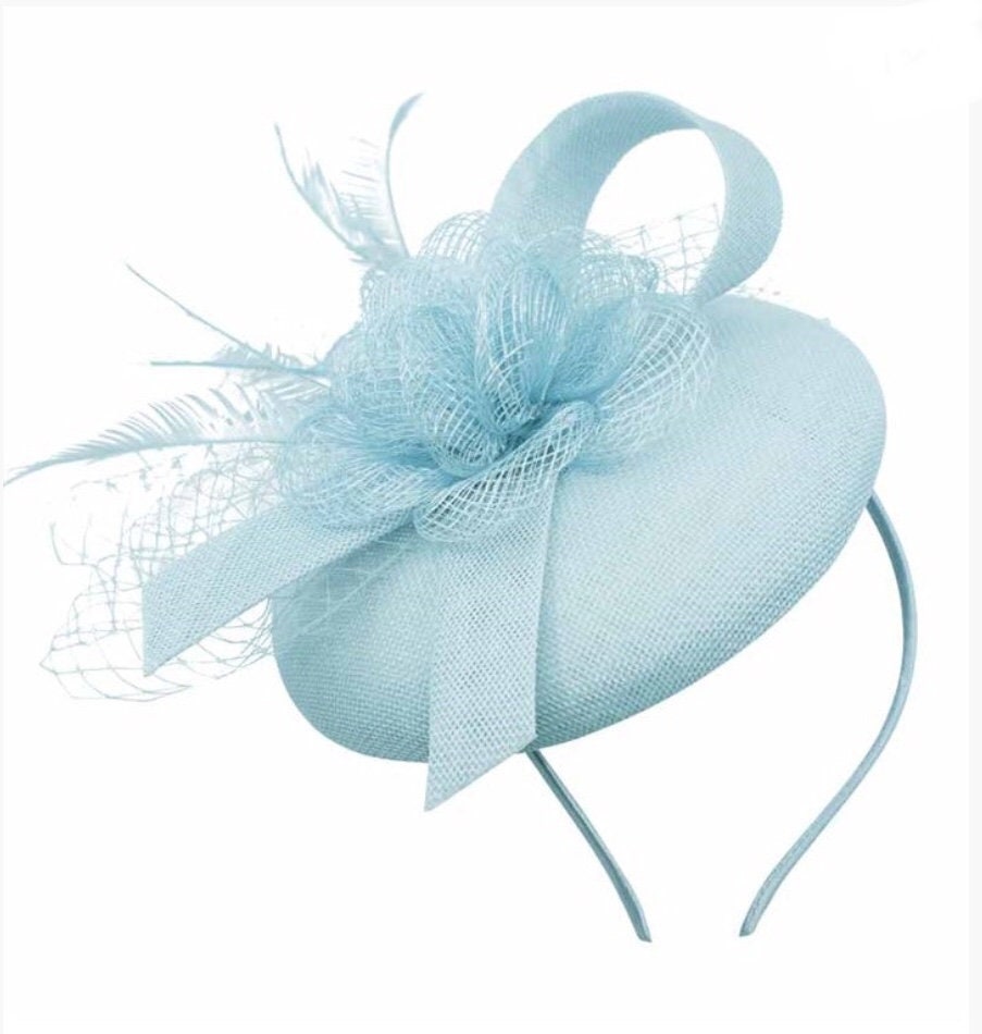Light Blue Fascinator Baby Blue 