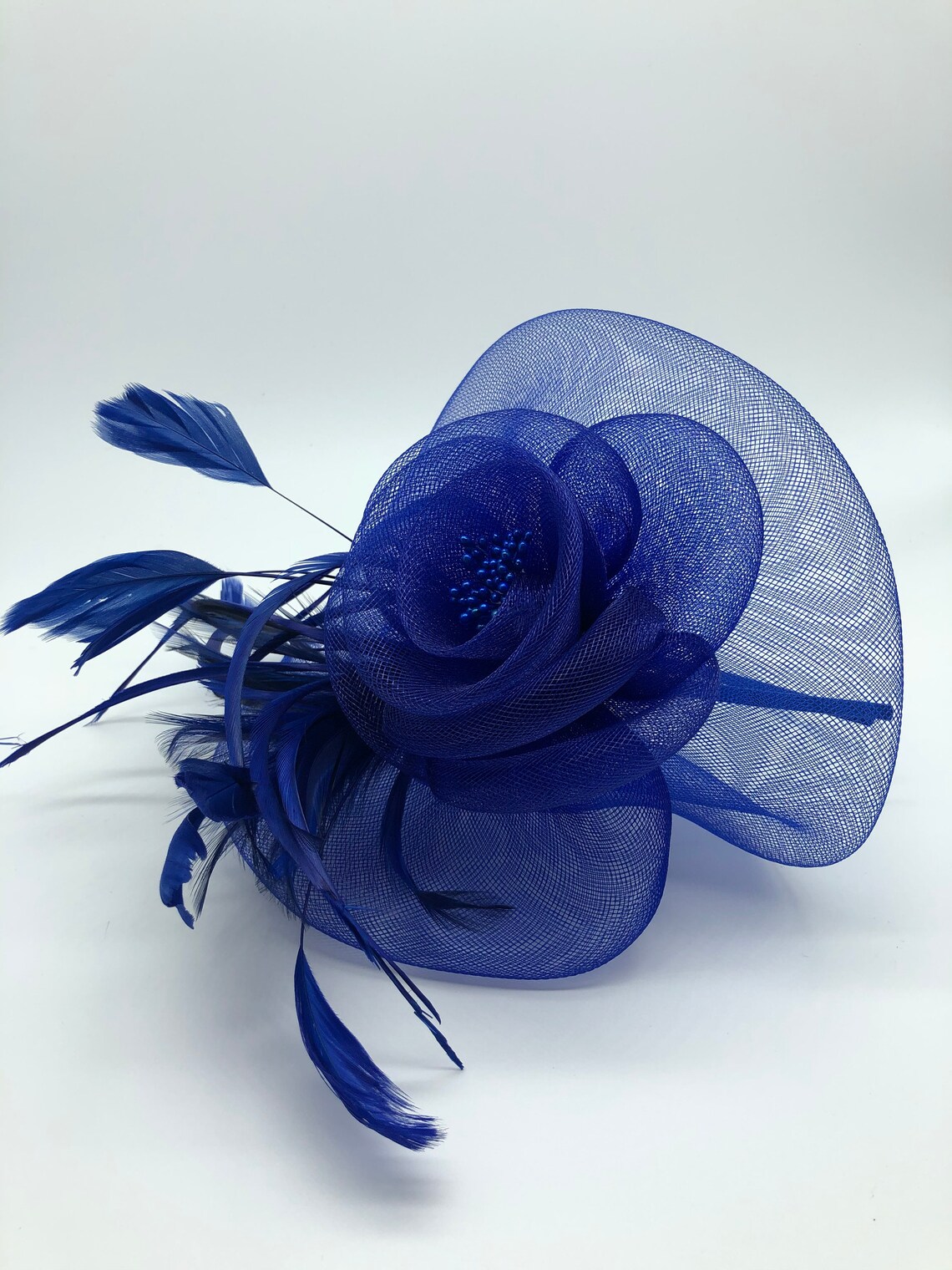Royal blue Fascinator cobalt blue Fascinator Fascinators Etsy