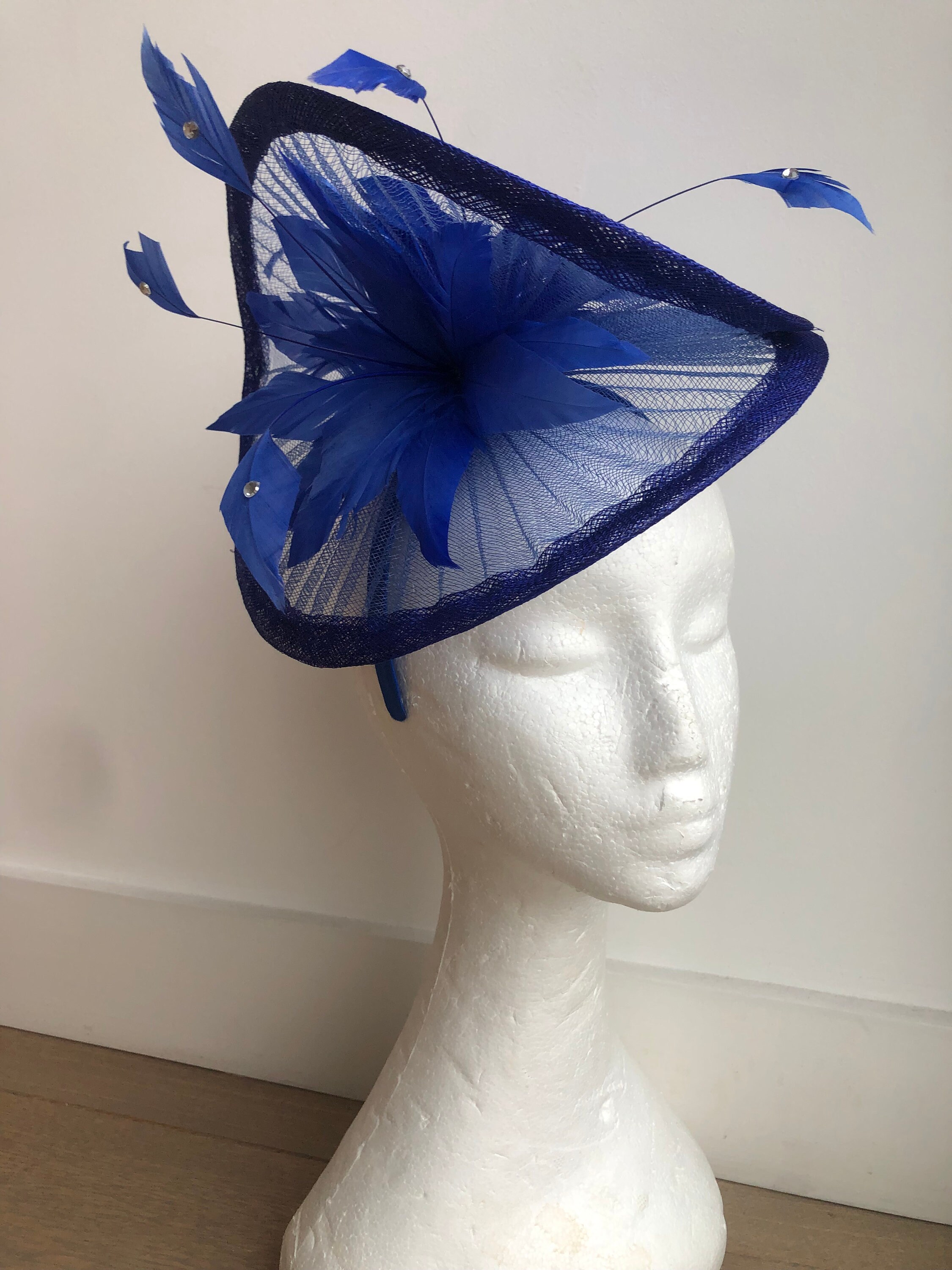 Royal blue Fascinator, cobalt blue Fascinator, Fascinator, blue