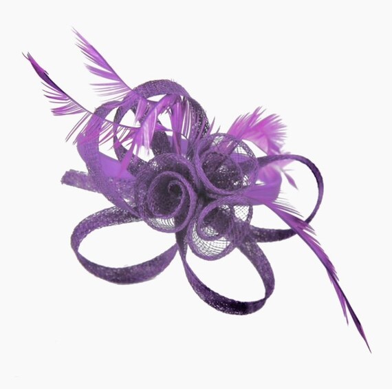 Purple Plum Violet Hat Fascinator 