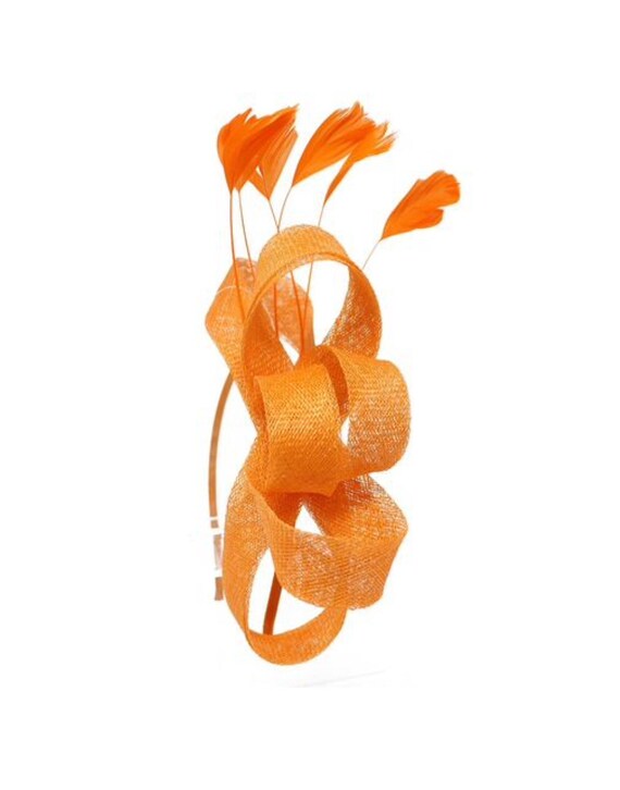 orange hats and fascinators