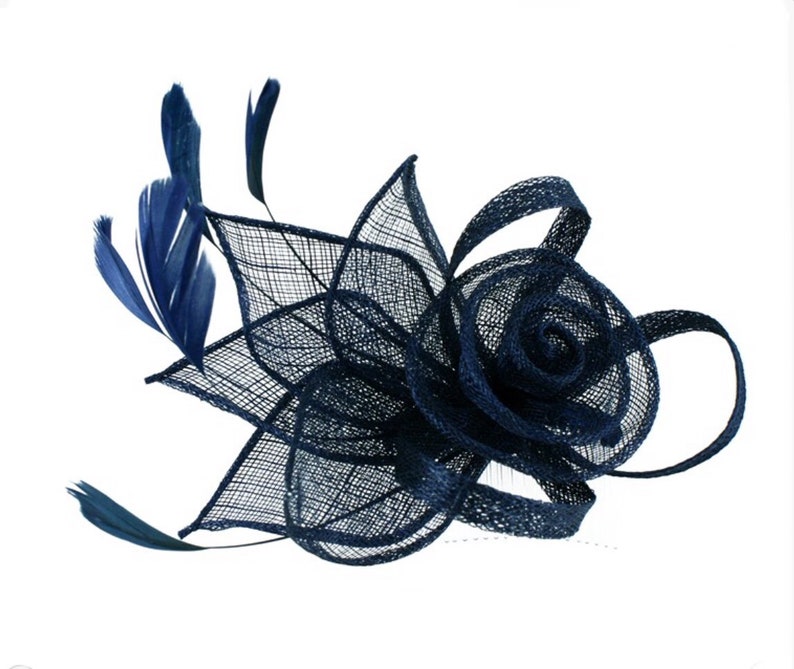 Navy Navy Blue Blue Dark Blue Fascinator Fascinators Etsy UK