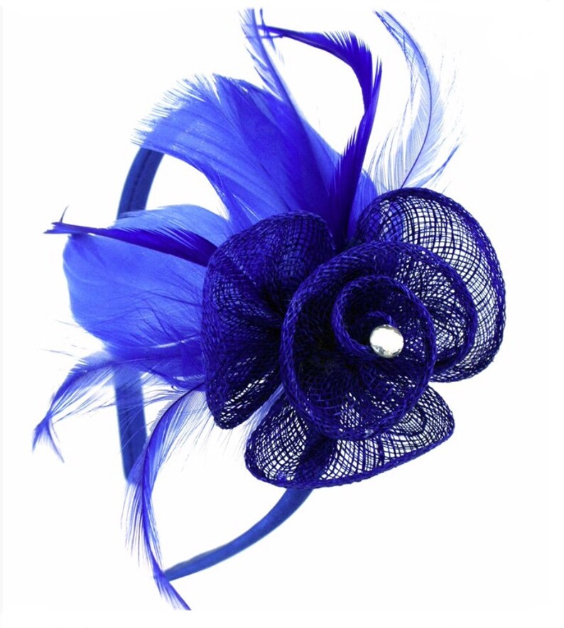 cobalt blue hair fascinator