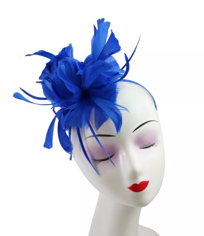 Royal Blue Fascinator Cobalt Blue Fascinator Fascinator Etsy