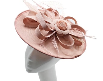 Blush Fascinator hat, Dusky pink Fascinator hat, light pink, baby pink, blush derby hat, Fascinator, Fascinators, Fascinator hat,