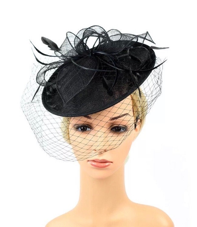 Black Satin Fascinator – Hat Haven